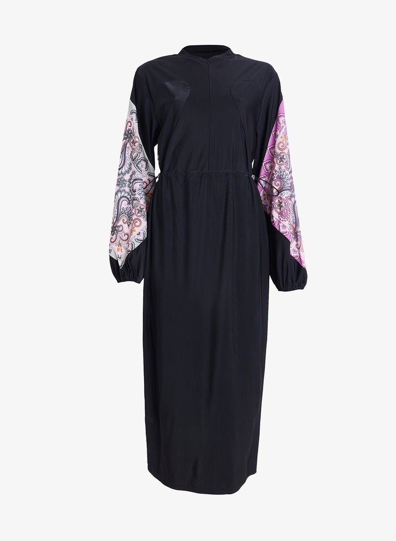 خزانة طقم بوركيني طويل مطبوع - Image 2